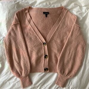 Topshop Dusty Pink Button-Up Cardigan